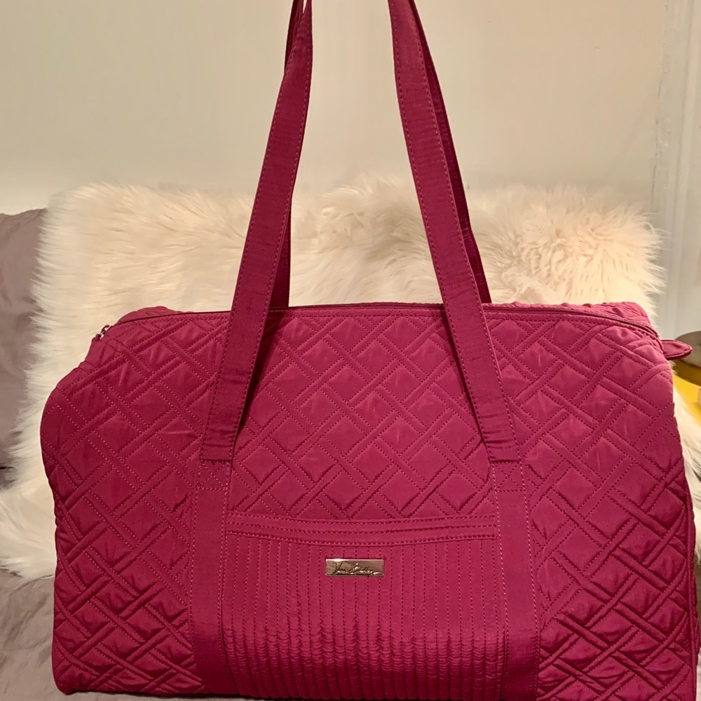 Vera Bradley Large Travel Duffle in Plum